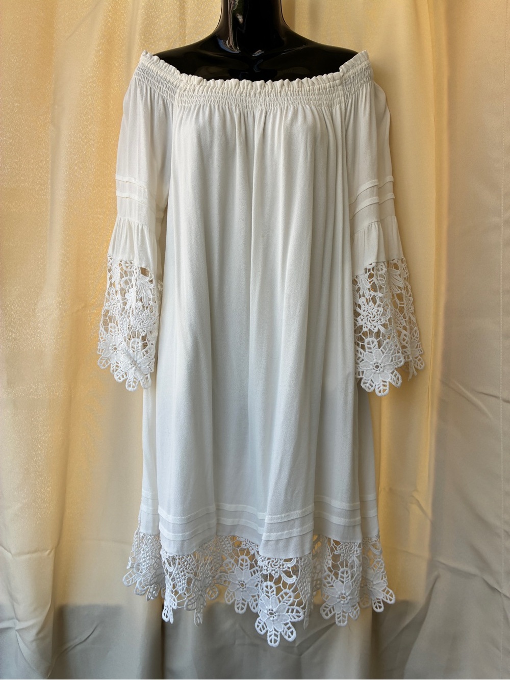 Hale Bob Alexandra Viscose Crepe & Lace Dress Small